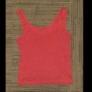 Red tank-top
